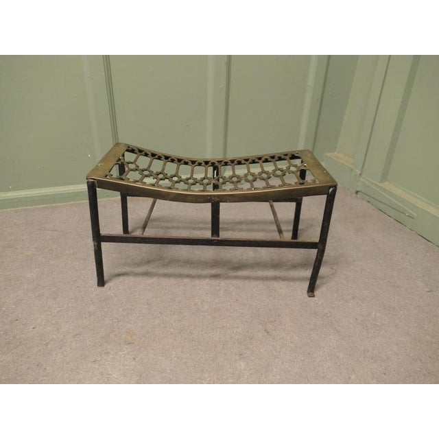 Industrial Large Iron and Brass Blacksmith Footman For Sale - Image 3 of 8
