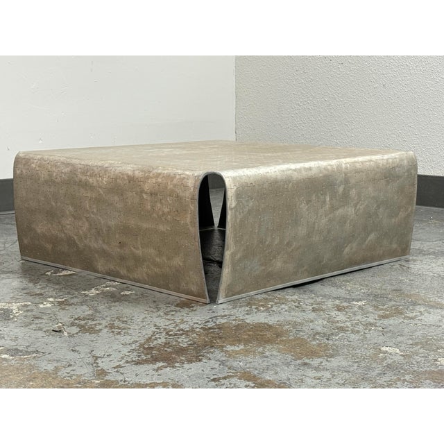 Contemporary Puzzle Pattern Metal Coffee Table For Sale - Image 4 of 12