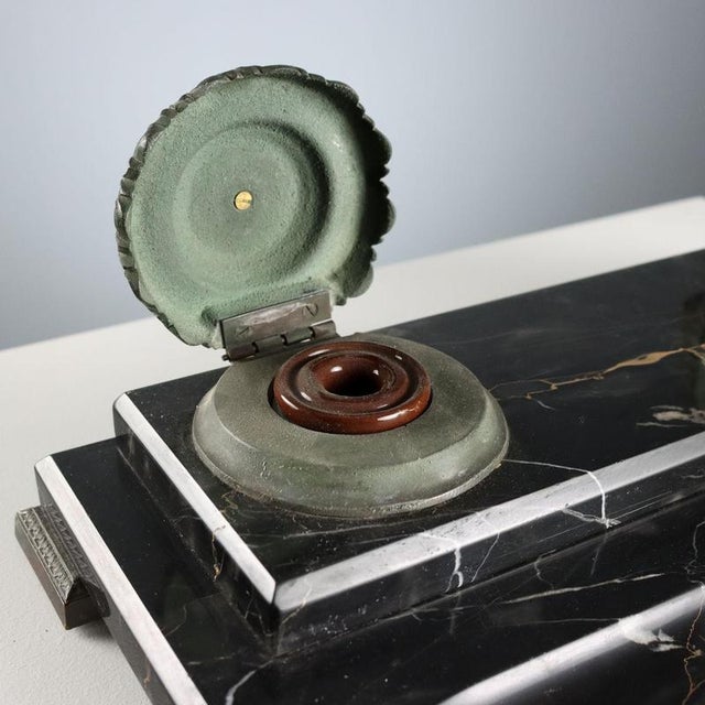 Portoro Marble Desk Set For Sale - Image 5 of 9