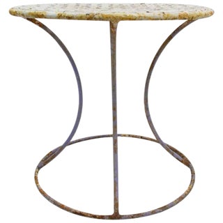 Wrought Iron Side Table Stool by Leinfelder C 1939 For Sale