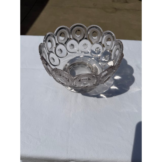 1930s 1930s Adams Glass Moon & Stars Bowl/Vase For Sale - Image 5 of 6