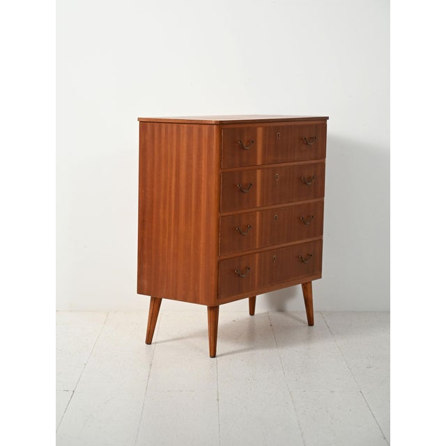 Scandinavian Mahogany Chest of Drawers, 1950s-1960s For Sale - Image 3 of 10