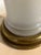 1950s Vintage Frederick Cooper French Opaline Glass Column Table Lamp With Brass Base For Sale - Image 5 of 10