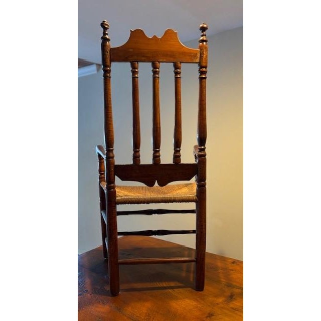 Antique New England Banister Back Chair For Sale - Image 4 of 14