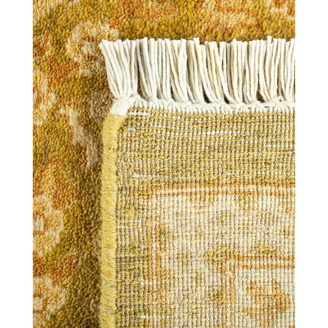 2000 - 2009 Mogul, One-of-a-Kind Hand-Knotted Area Rug in Green, 8' 1" x 10' 1" For Sale - Image 5 of 8