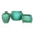 Vintage Trio of Matte Glazed Ceramic Vases For Sale
