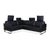 Modern Brühl Alba Leather Corner Sofa, Black, Manual Function Sofa Couch For Sale - Image 3 of 17