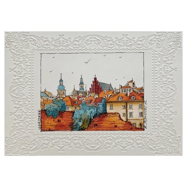 Bogdan Pikulicki, Warsaw, Print and Watercolour on Paper, 2022 For Sale