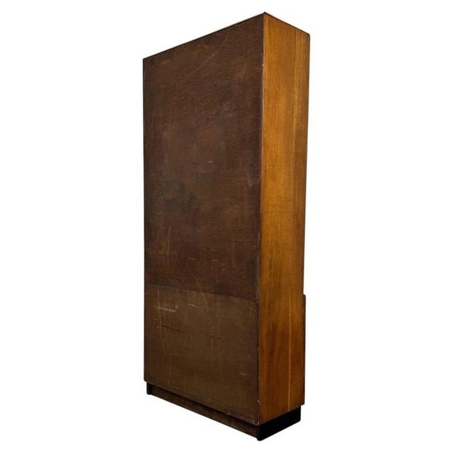 Wood Vintage Golden Oak Display Cabinet For Sale - Image 7 of 11