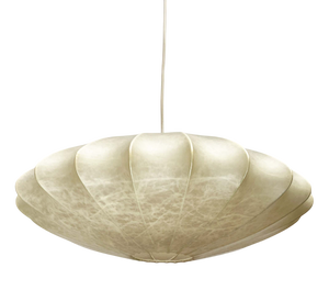 Mid-Century Modern UFO Discus Cocoon Pendant Lamp by Friedel Wauer for Goldkant Leuchten, Germany, 1960s