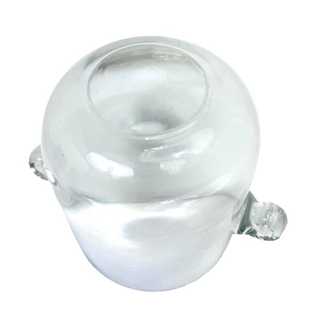 Vintage Hand Blown Crystal Ice Bucket For Sale - Image 6 of 7