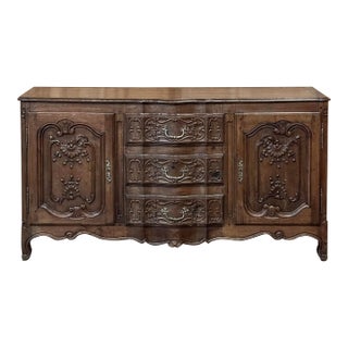 18th Century Liège Louis XV Period Carved Oak Buffet For Sale