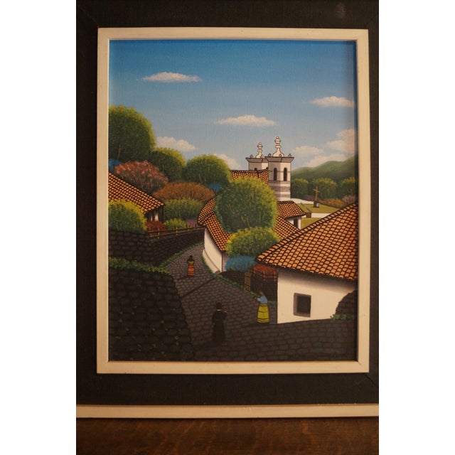 1970s Jose Antonio Velasquez Street Scene Painting For Sale - Image 10 of 10