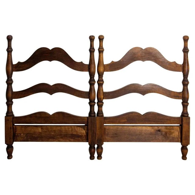 French Fir Headboard for Queen Size Bed, 1940s For Sale - Image 12 of 12