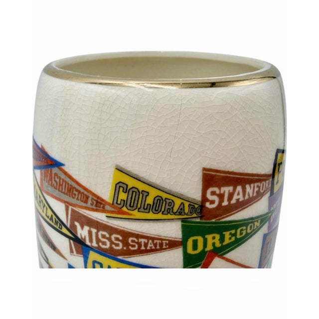 Vintage College University Banner Pennants Ceramic Stein Mug For Sale - Image 9 of 11