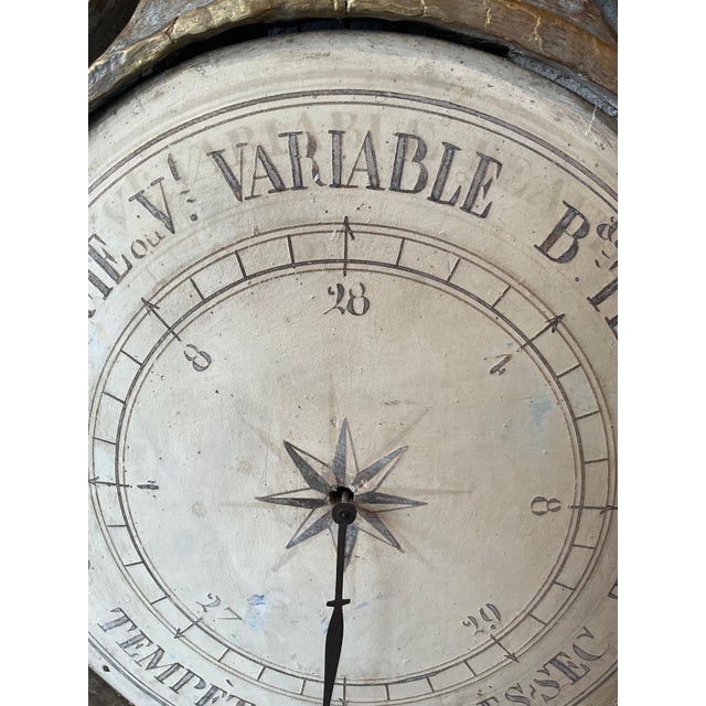 1880s French Carved Wood Barometer For Sale - Image 10 of 12