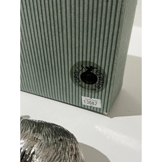 Set of 3 Pewter Bears by Cipolla Pewter, Made in Italy From Gorsuch in Aspen For Sale - Image 9 of 10