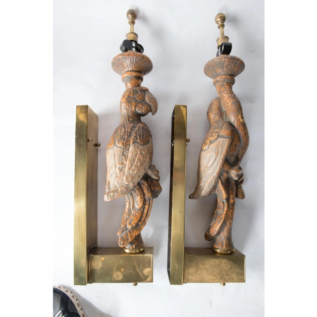 Large Parrot Sconces - A Pair For Sale - Image 10 of 13