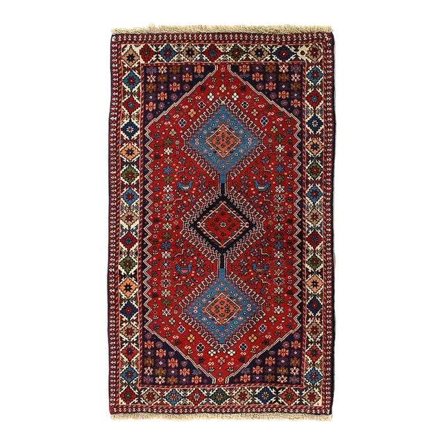 Fine Hand Knotted Persian Yalameh Rug 2'9"x 4'9" For Sale