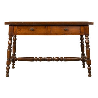 Late 19th Century French Provincial Oak Writing Table For Sale
