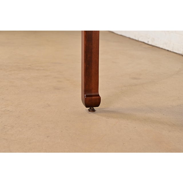 Wood Karges Furniture Hollywood Regency Chinoiserie Carved Walnut Game Table, Newly Refinished For Sale - Image 7 of 11