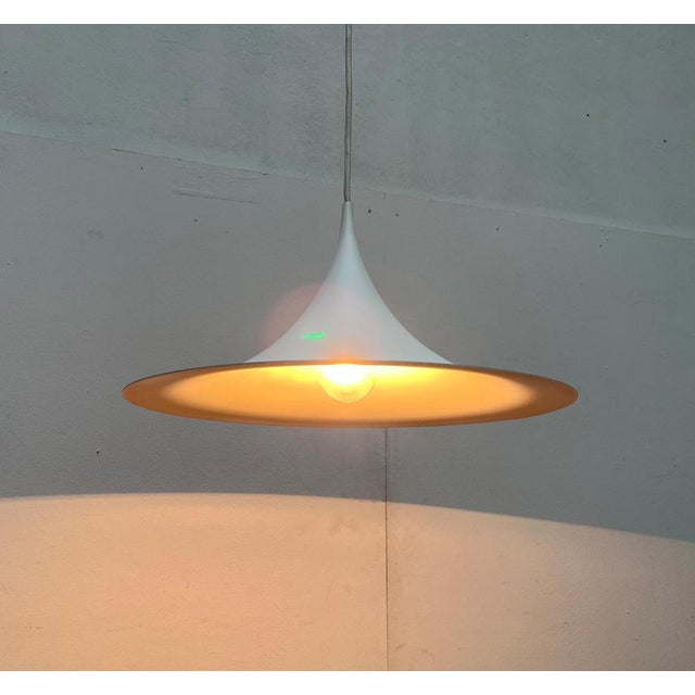 Mid-Century Modern Vintage Semi Pendant Lamp by Bondrup & Thorup for Fog & Mørup, 1970s For Sale - Image 3 of 18