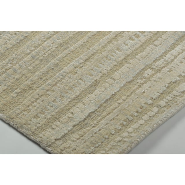 Rug & Kilim Contemporary Geometric Natural Silk & Wool Gift-Sized Rug by Rug & Kilim, India For Sale - Image 4 of 4