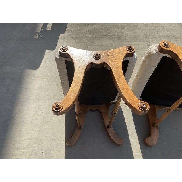 Mid-Century Japanese Showa Era "Obi" Slipper Chair & Ottoman - 2 Piece Set For Sale - Image 10 of 15