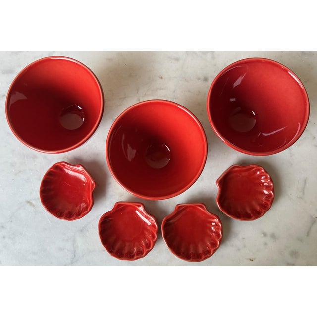 Vintage Emile Henry Shell Dishes & Bowls Set 7 Pieces Chairish