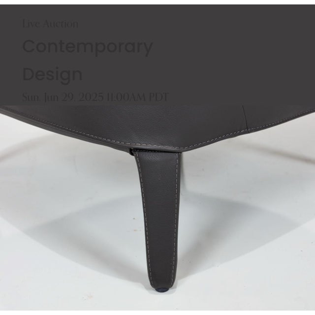 Antonio Citterio 'Febo Bergere' Maxalto. Leather Chair and Ottoman ...