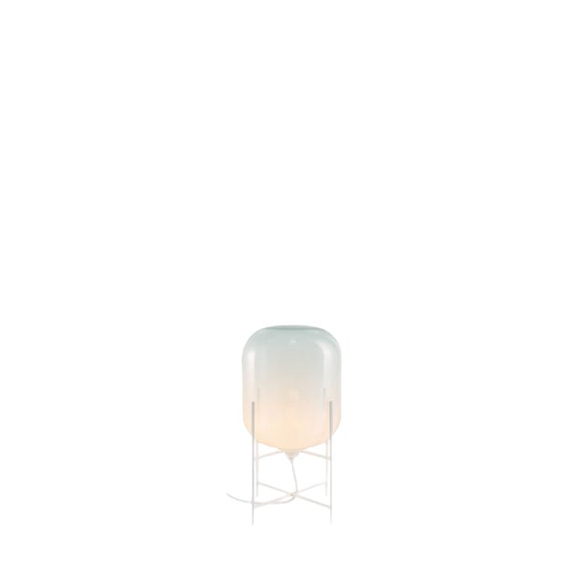 Oda Small in Moonlight White and White Table Lamp by Sebastian Herkner for Pulpo For Sale