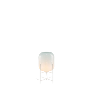 Oda Small in Moonlight White and White Table Lamp by Sebastian Herkner for Pulpo