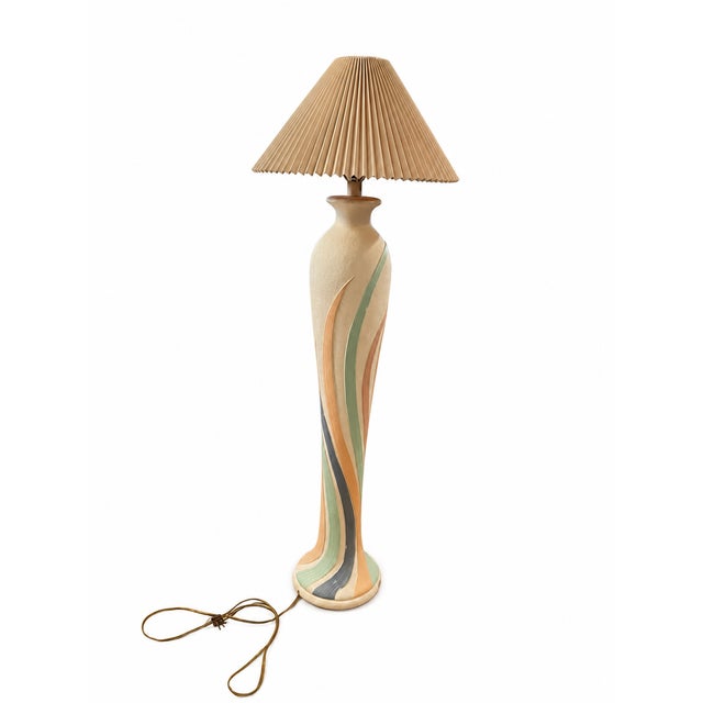 Postmodern 1980s Postmodern Plaster Floor Lamp For Sale - Image 3 of 7