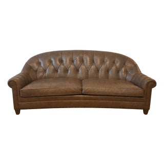 Vintage Hancock & Moore Leather Sofa Couch For Sale