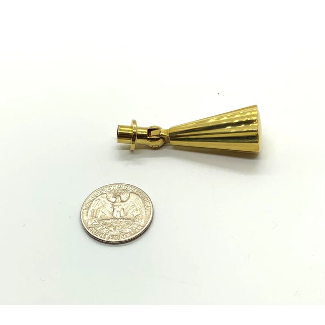 Modern Henredon Small Cabinet Tassel Pull in Brass For Sale - Image 3 of 5