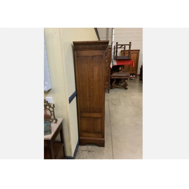 Brown Vintage Desk with Bookcase and Armchair, 1940, Set of 3 For Sale - Image 8 of 12