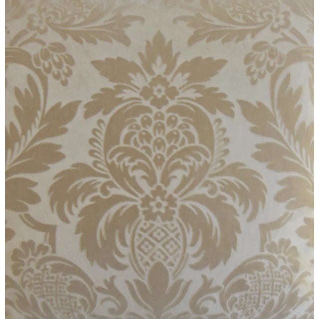 Beautiful Designer Italian Botanical Floral Velvet Feather/Down Pillow For Sale - Image 4 of 8