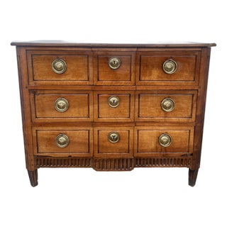French 18th Century Louis XVI Walnut Château Period Chest of Drawers For Sale