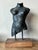 Wood Vintage Boho Patinated Ceramic Female Torso Sculpture For Sale - Image 7 of 7