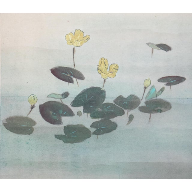 Textile "Kingfisher" by Nankei, Taisho Era Japanese Scroll Painting For Sale - Image 7 of 14