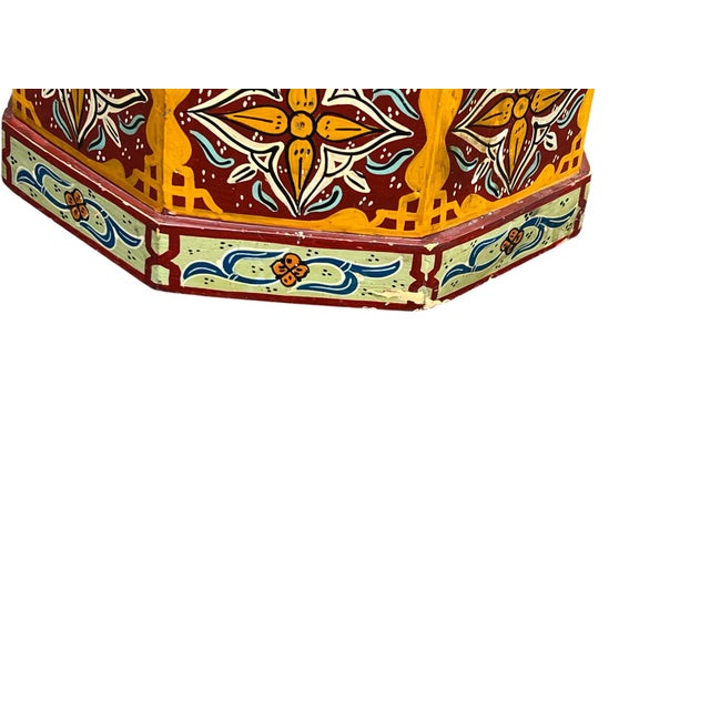 Moroccan Star Shaped Hand Painted Side Tables a Pair For Sale - Image 17 of 17