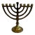 Vintage Brass Hanukkah Menorah With Nine Candle Holders For Sale
