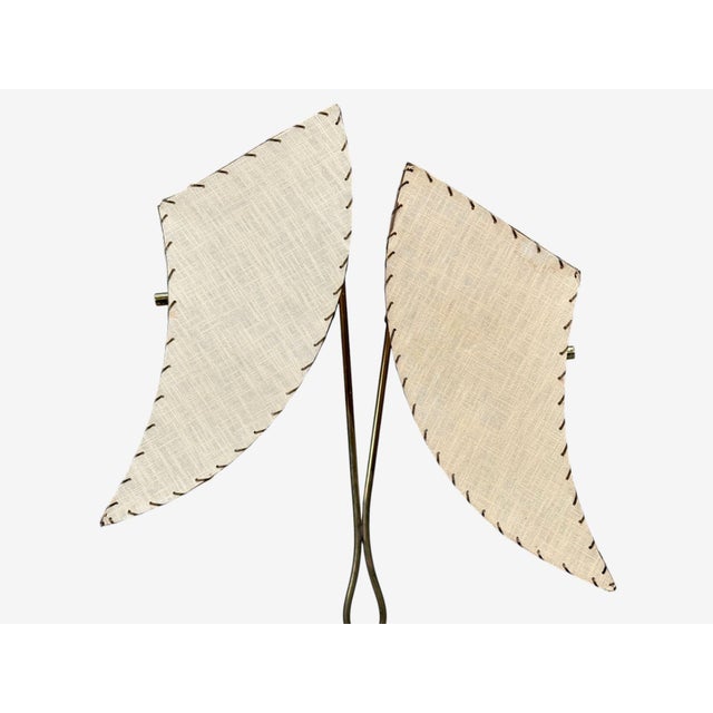1950s American Modern, Floor Lamp, Walnut, Brass, Vellum, Usa, 1950s For Sale - Image 5 of 14