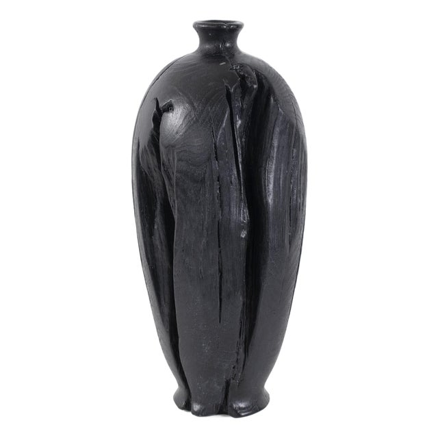 Haru Tall Vase in Black For Sale