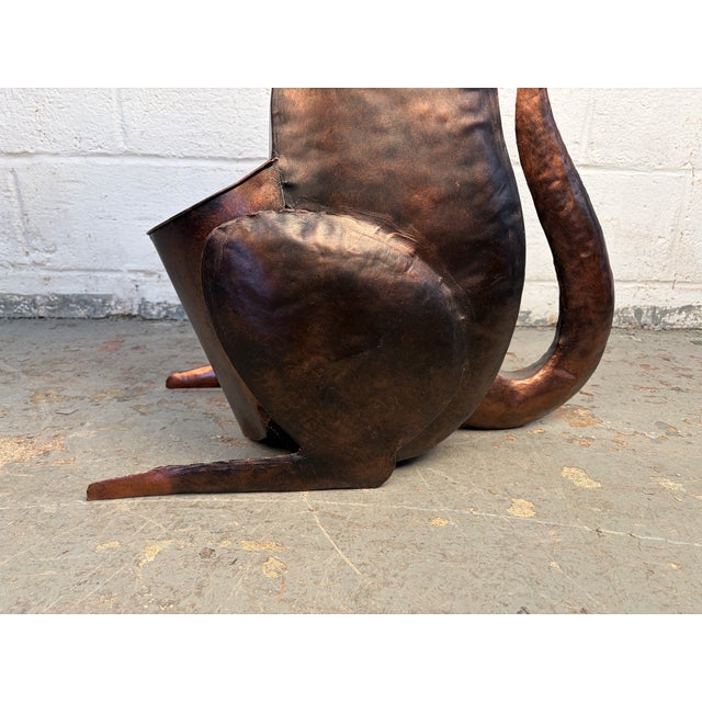 1990s Unique Copper Kangaroo Side Table For Sale - Image 10 of 12