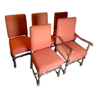 Late 19th Century Upholstered Dining Chairs For Sale