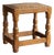 Vintage Carved Oak Stool, 1950s For Sale