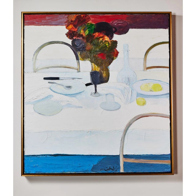 Textile Signed, Roger Muhl Still Life, Circa 1975 For Sale - Image 7 of 7