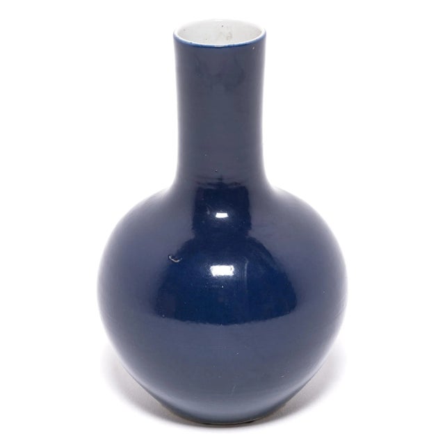 Early 21st Century Cobalt Bottleneck Vase For Sale - Image 5 of 6