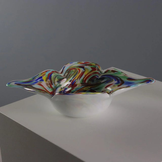 White Murano Glass Centerpiece For Sale - Image 8 of 8